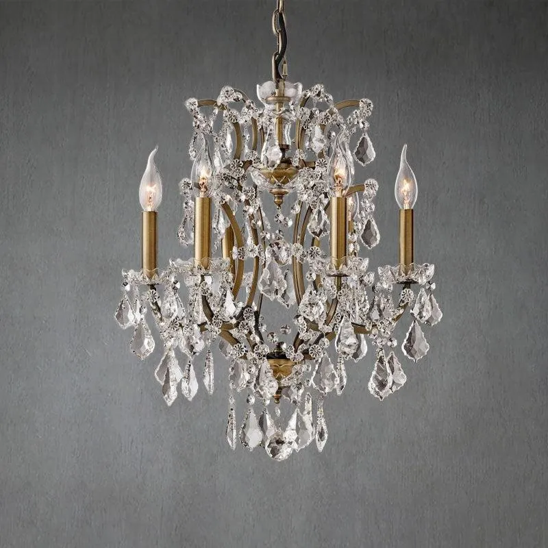 Kroonluchter Kristal Rond 46cm Zwart Messing Eetkamer Woonkamer Entree Hal Slaapkamer Sfeerverlichting | Sansoti