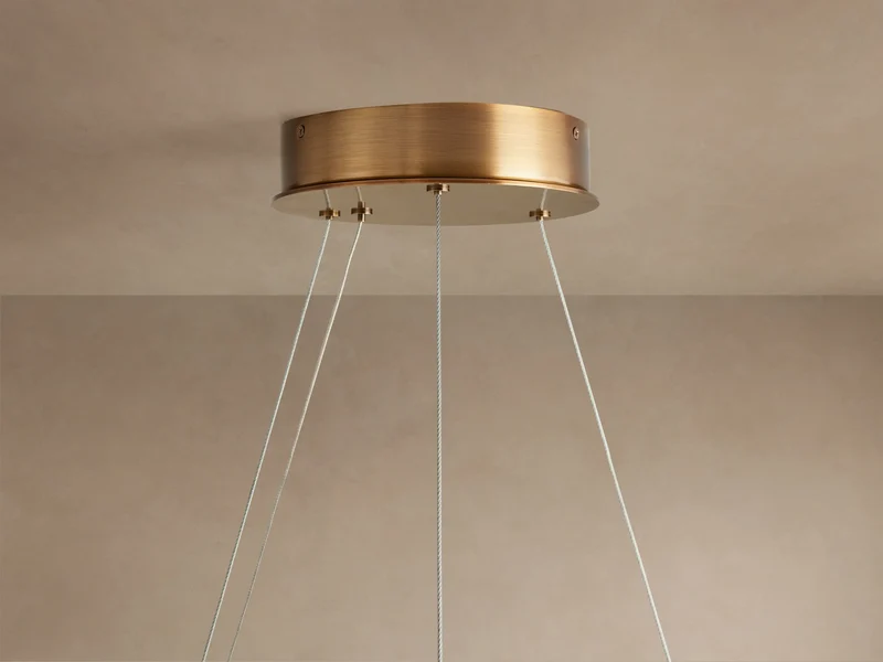 Ronde Kroonluchter Albast 91cm Dimbaar LED Geïntegreerd Hangend Plafondlamp Modern Design Woonkamer Eetkamer | Sansoti