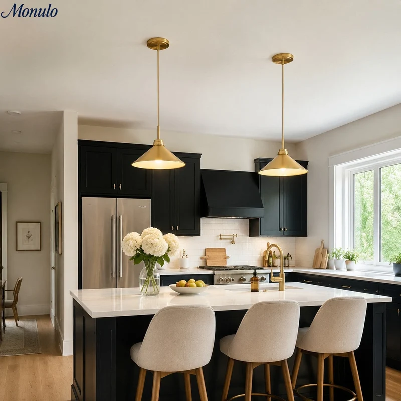 Kegelvormige Hanglamp in Landelijke Stijl - Dimbaar - Voor Keuken en Hal - Scandinavisch Geïnspireerd - Modern Farmhouse Verlichting | Sansoti