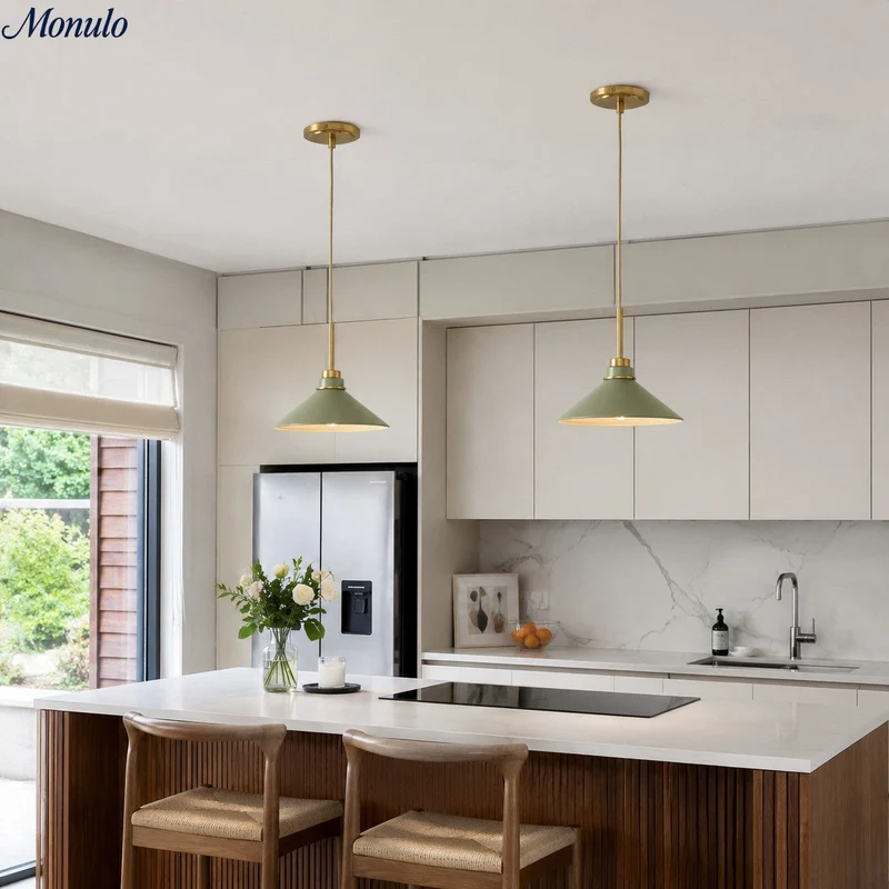 Kegelvormige Hanglamp in Landelijke Stijl - Dimbaar - Voor Keuken en Hal - Scandinavisch Geïnspireerd - Modern Farmhouse Verlichting | Sansoti