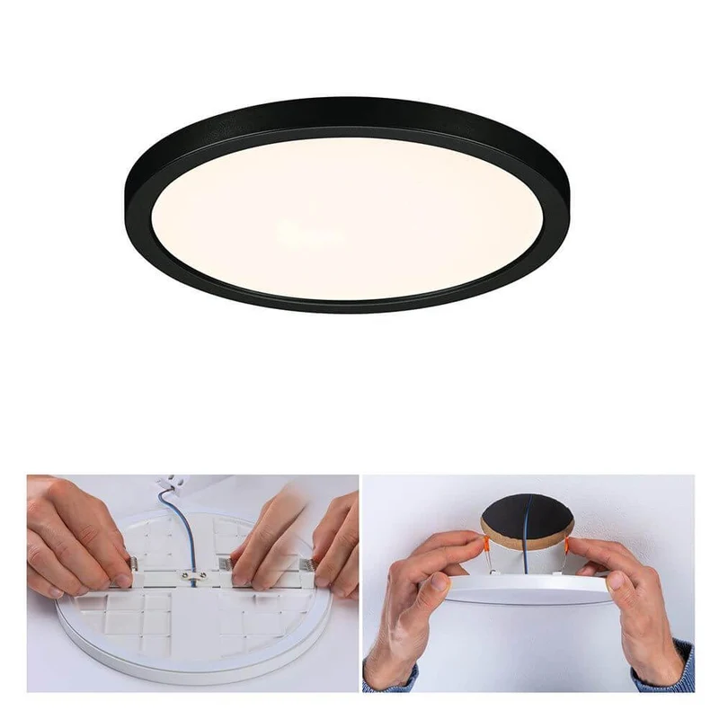 VariFit LED Einbaupanel Areo Rund Schwarz