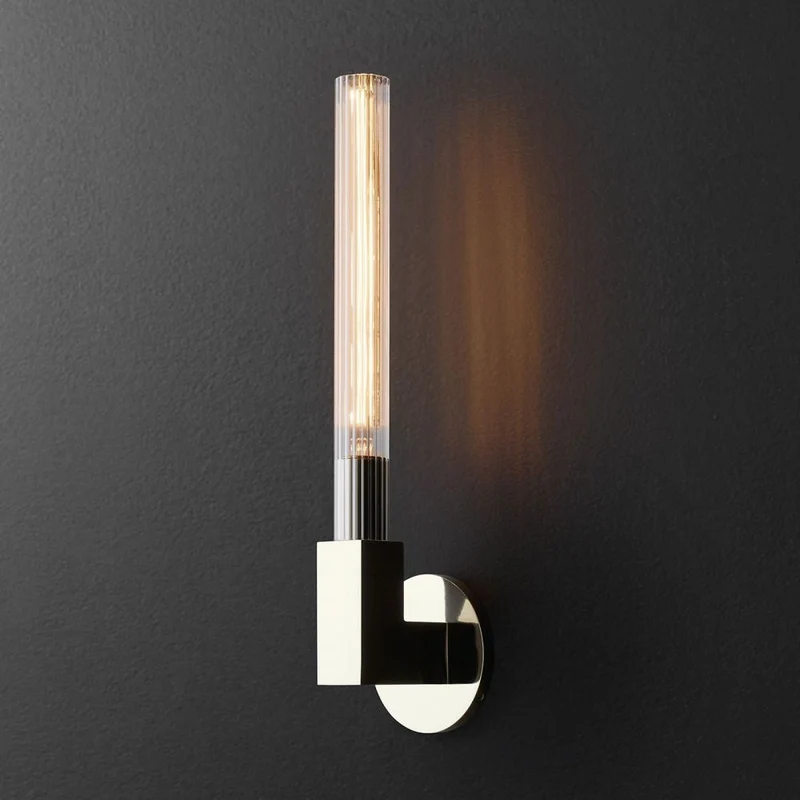 Glazen Wandlamp Kandelaar Messing Zwart Nikkel Woonkamer Slaapkamer Eetkamer Dimbaar Verlichting Design | Sansoti