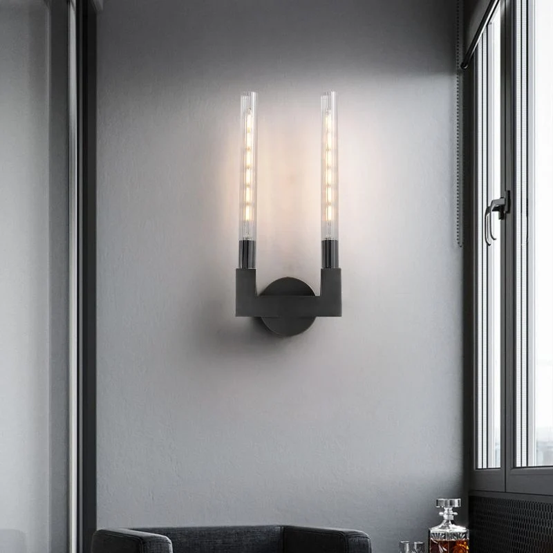 Glazen Wandlamp Kandelaar Messing Zwart Nikkel Woonkamer Slaapkamer Eetkamer Dimbaar Verlichting Design | Sansoti