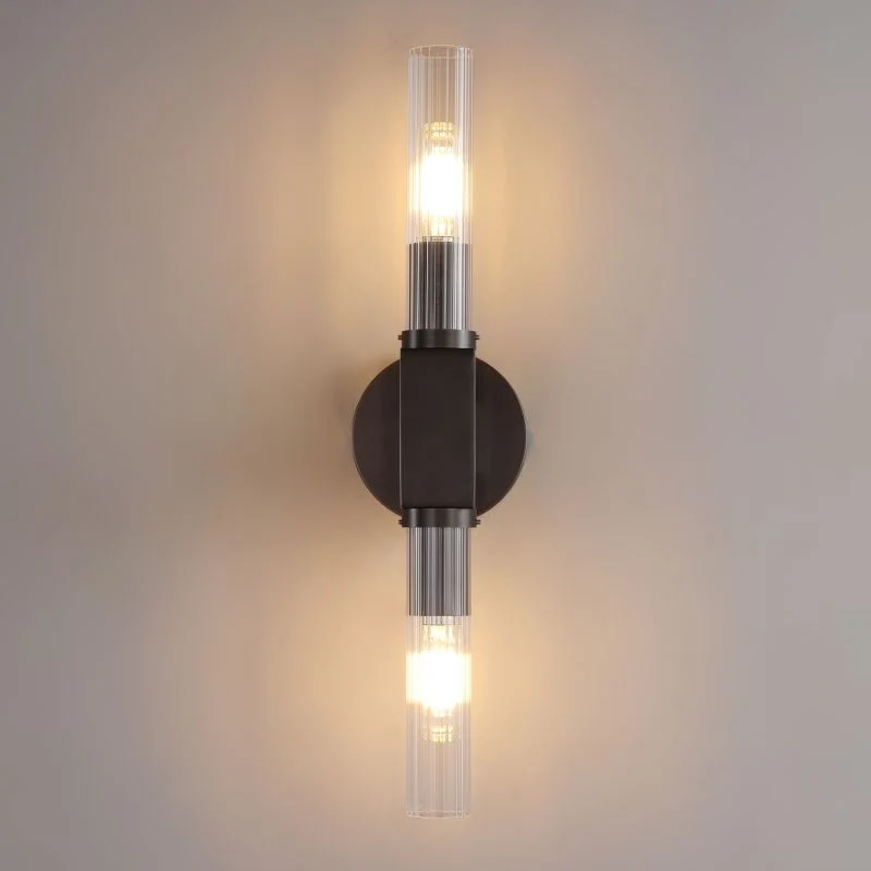 Glazen Wandlamp Kandelaar Messing Zwart Nikkel Woonkamer Slaapkamer Eetkamer Dimbaar Verlichting Design | Sansoti