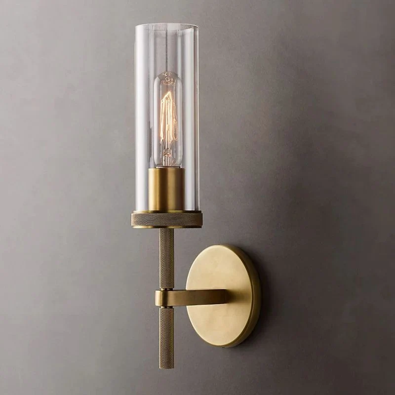 Industriële Wandlamp Rond Glas met Metalen Armatuur voor Gang Entree Slaapkamer Woonkamer Verlichting | Sansoti