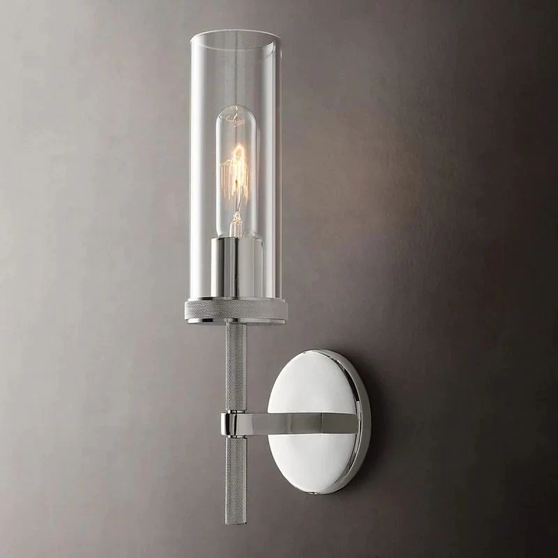 Industriële Wandlamp Rond Glas met Metalen Armatuur voor Gang Entree Slaapkamer Woonkamer Verlichting | Sansoti