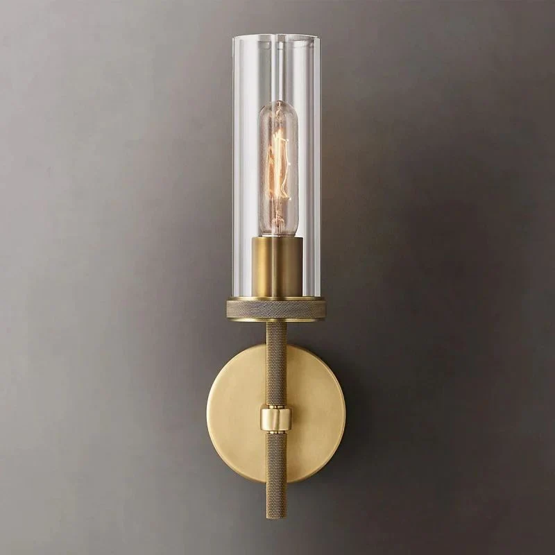 Industriële Wandlamp Rond Glas met Metalen Armatuur voor Gang Entree Slaapkamer Woonkamer Verlichting | Sansoti