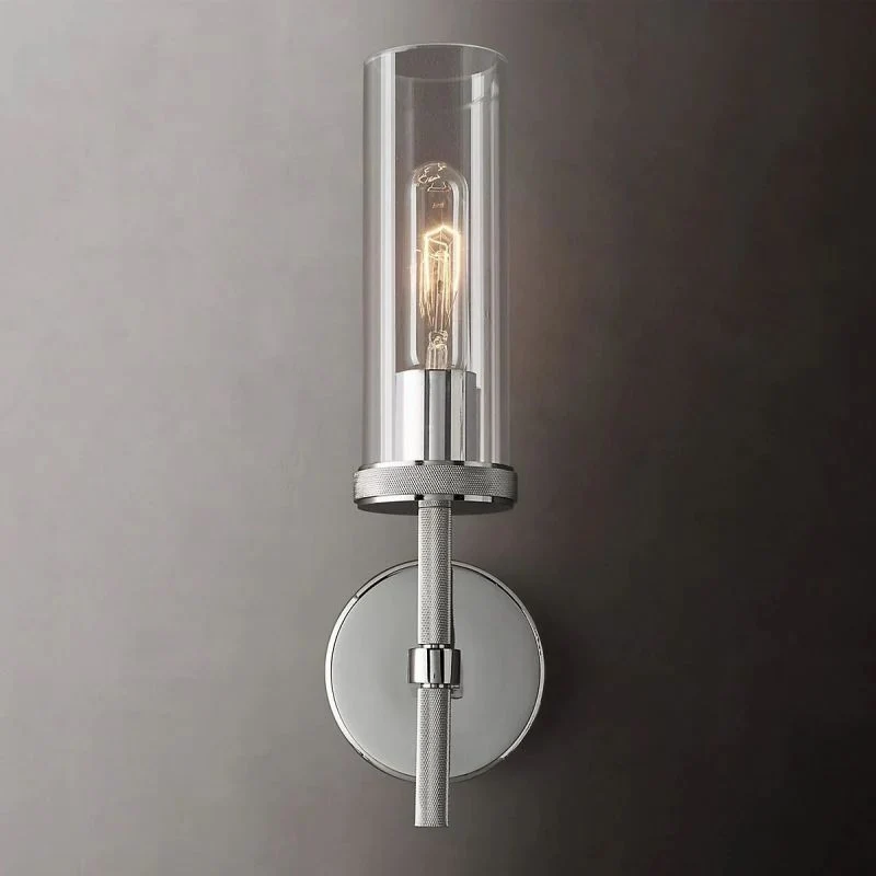 Industriële Wandlamp Rond Glas met Metalen Armatuur voor Gang Entree Slaapkamer Woonkamer Verlichting | Sansoti