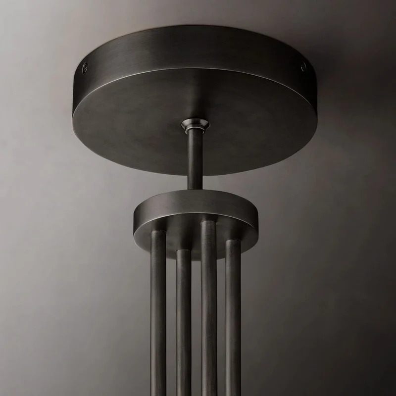 Ronde Kroonluchter met Geribbeld Glas en Messing voor Eetkamer Woonkamer Slaapkamer Entree Hal Modern | Sansoti