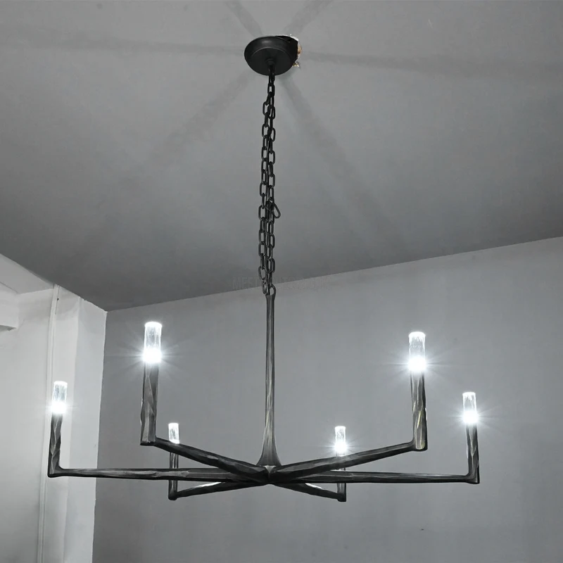 Ronde Smeedijzeren Kroonluchter 36-72 inch Messing Brons Tin Eetkamer Woonkamer Sfeerlicht Hanglamp Nostalgisch | Sansoti