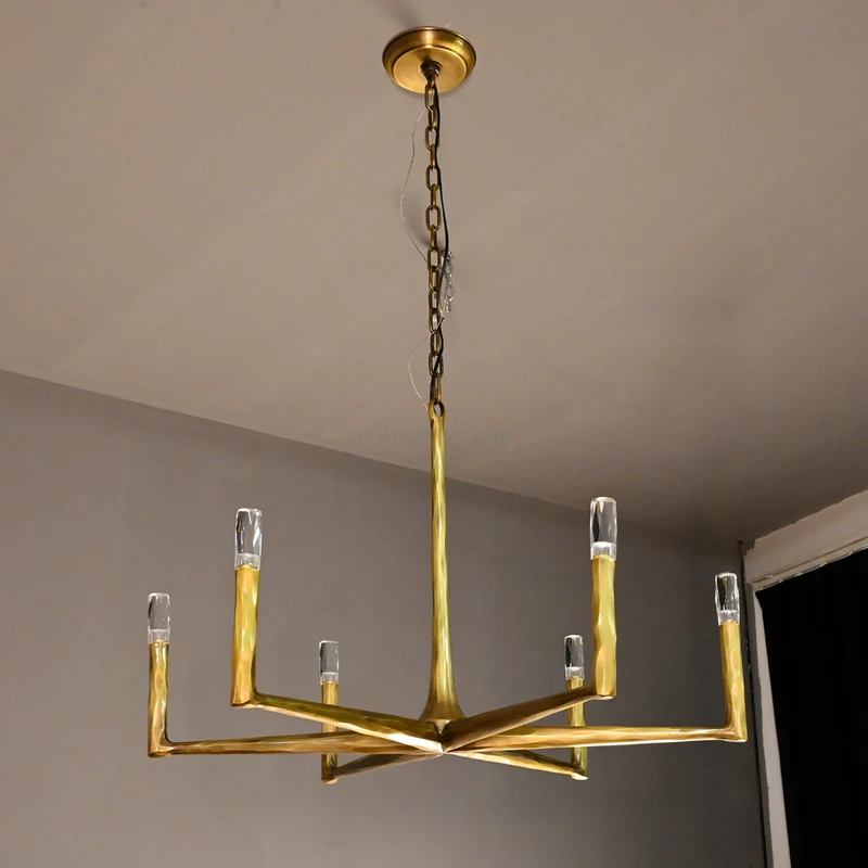 Ronde Smeedijzeren Kroonluchter 36-72 inch Messing Brons Tin Eetkamer Woonkamer Sfeerlicht Hanglamp Nostalgisch | Sansoti