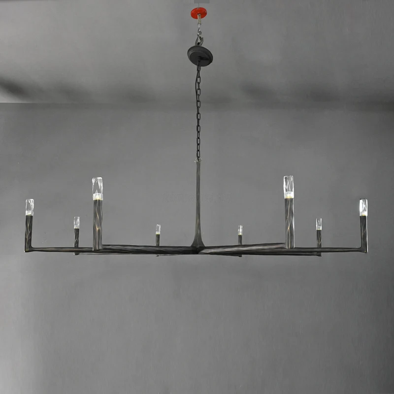 Ronde Smeedijzeren Kroonluchter 36-72 inch Messing Brons Tin Eetkamer Woonkamer Sfeerlicht Hanglamp Nostalgisch | Sansoti