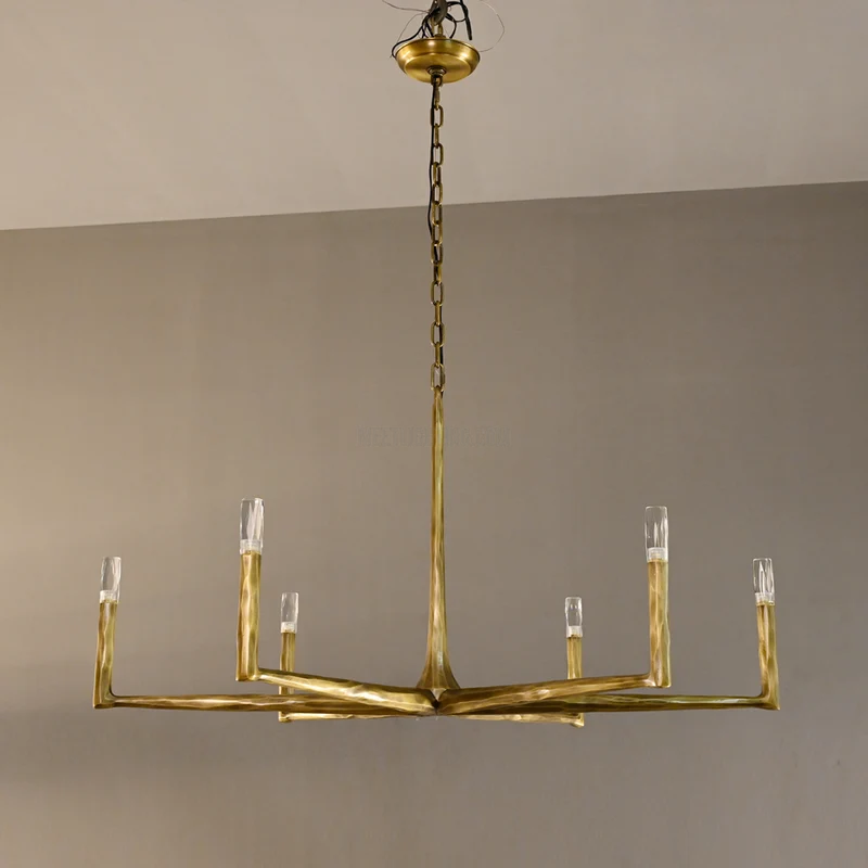 Ronde Smeedijzeren Kroonluchter 36-72 inch Messing Brons Tin Eetkamer Woonkamer Sfeerlicht Hanglamp Nostalgisch | Sansoti