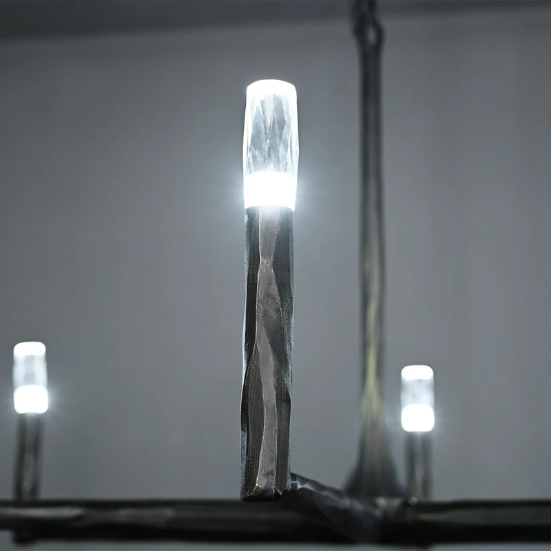 Ronde Smeedijzeren Kroonluchter 36-72 inch Messing Brons Tin Eetkamer Woonkamer Sfeerlicht Hanglamp Nostalgisch | Sansoti