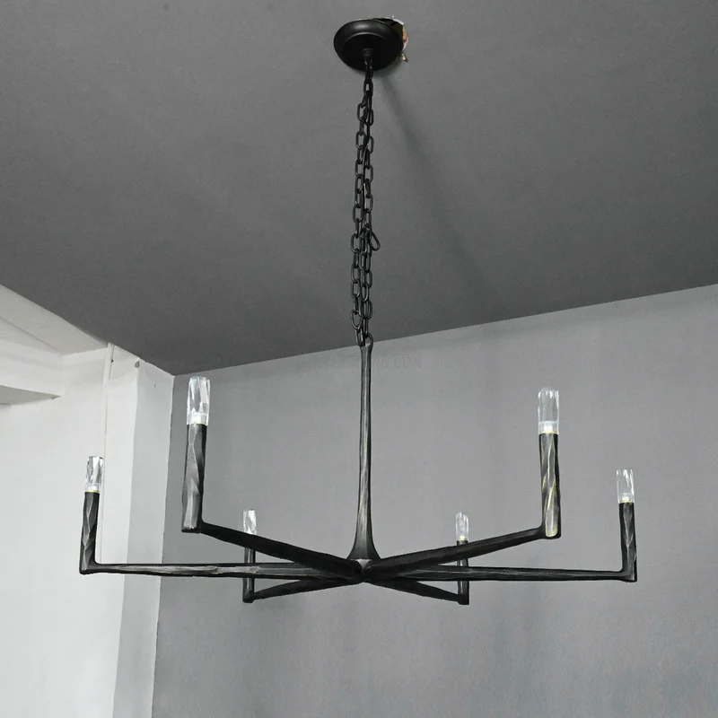 Ronde Smeedijzeren Kroonluchter 36-72 inch Messing Brons Tin Eetkamer Woonkamer Sfeerlicht Hanglamp Nostalgisch | Sansoti