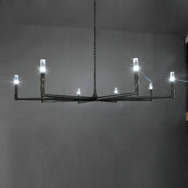 Ronde Smeedijzeren Kroonluchter 36-72 inch Messing Brons Tin Eetkamer Woonkamer Sfeerlicht Hanglamp Nostalgisch | Sansoti