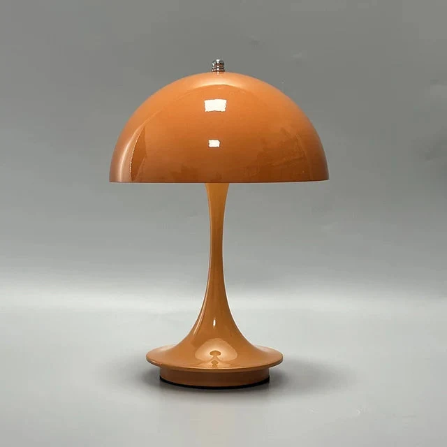 Draadloze Paddenstoel Tafellamp Oplaadbaar 24cm Warm Wit LED Sfeerverlichting Decoratief Binnen Buiten | Sansoti