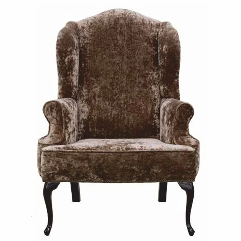 Casa Padrino Luxus Barock Ohrensessel Braun / Schwarz H. 115 cm - Barock Möbel