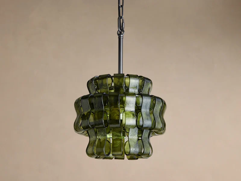Hanglamp Glas met Gestructureerd Patroon Messing of Zwart E26 Dimbaar voor Woonkamer Eetkamer Slaapkamer | Sansoti