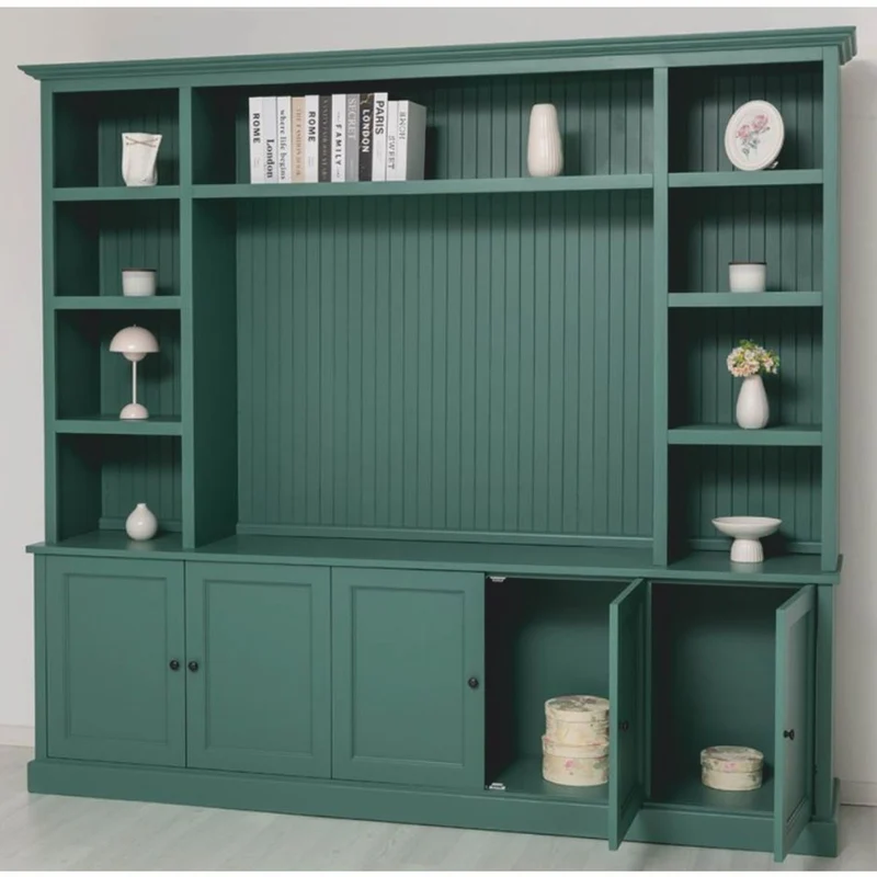 Casa Padrino Landhausstil Bücherschrank Grün 254 cm - Landhausstil Möbel