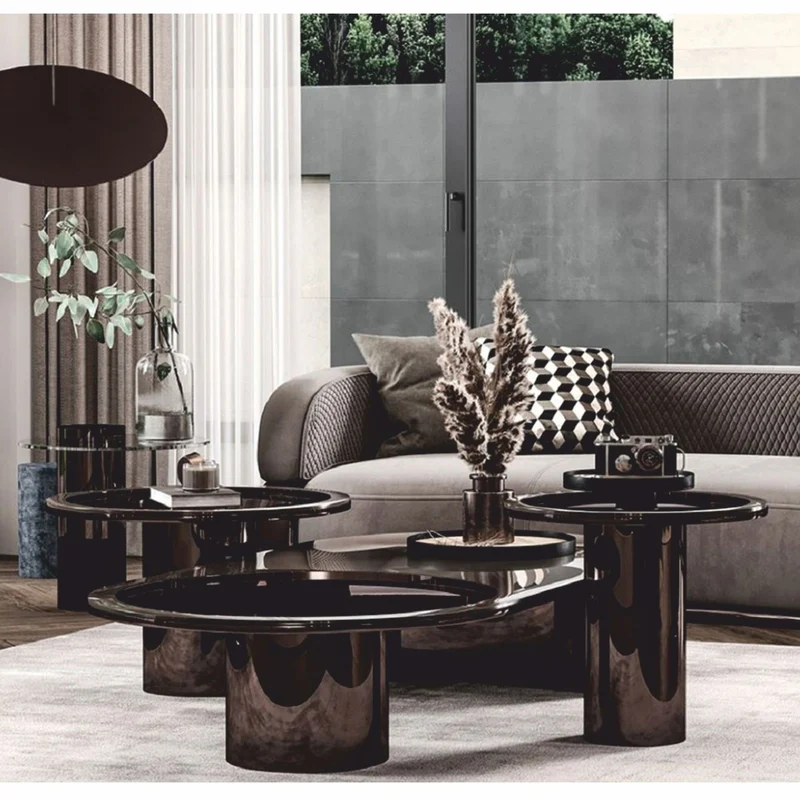 Casa Padrino Luxus Couchtisch Grau / Bronze 150 cm - Hotel & Wohnzimmer Möbel