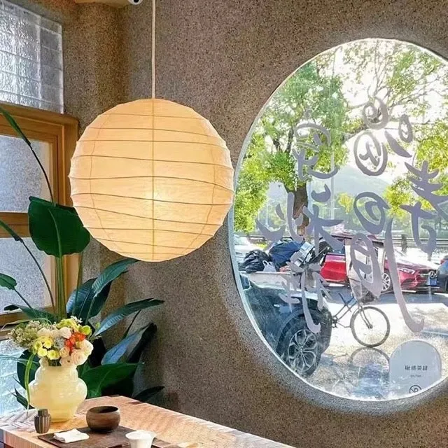 Bolvormige Hanglamp Rijstpapier 30-60cm Metaal Frame Scandinavisch Design Eetkamer Slaapkamer Woonkamer | Sansoti