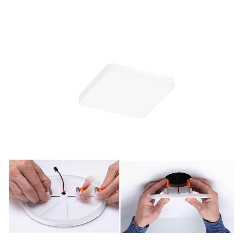 VariFit LED Einbaupanel Veluna Edge Eckig 9 x 9cm Weiß
