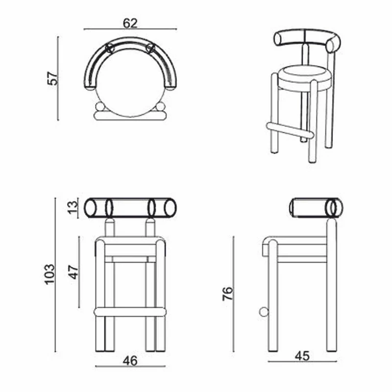 Casa Padrino Luxus Edelstahl Barstuhl Creme / Bronze H. 103 cm - Luxus Bar Möbel