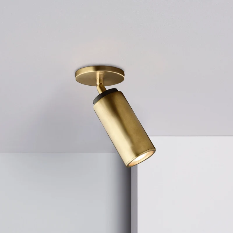 Plafondlamp Messing Klassiek 23cm Hoog Flushmount Verlichting voor Hal Slaapkamer Badkamer Keuken Woonkamer | Sansoti