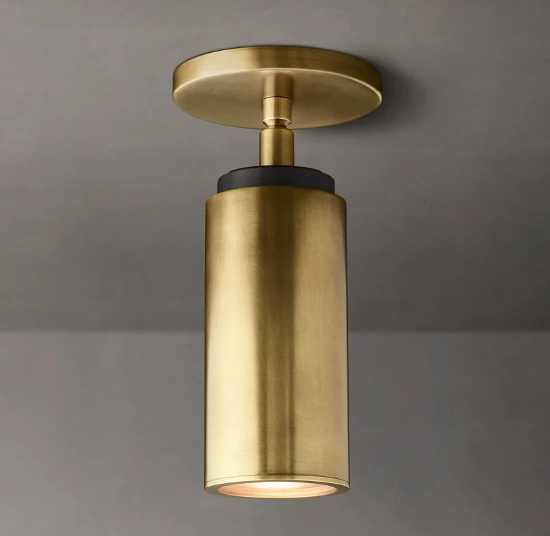 Plafondlamp Messing Klassiek 23cm Hoog Flushmount Verlichting voor Hal Slaapkamer Badkamer Keuken Woonkamer | Sansoti