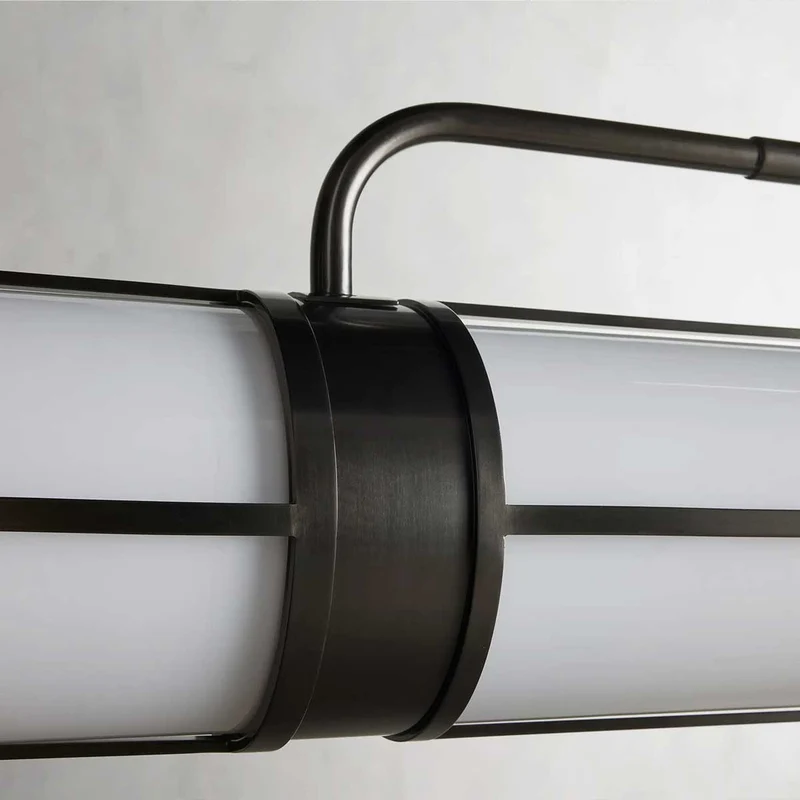 Lineaire Hanglamp Melkglas 54-72cm Messing Brons Eettafel Keukeneiland Verstelbaar Industrieel Design | Sansoti