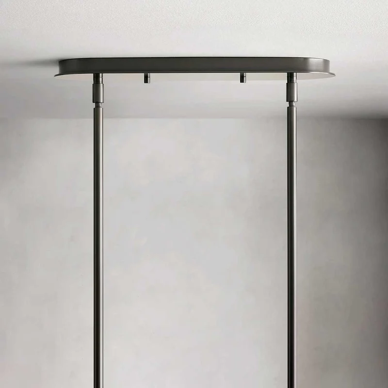 Lineaire Hanglamp Melkglas 54-72cm Messing Brons Eettafel Keukeneiland Verstelbaar Industrieel Design | Sansoti