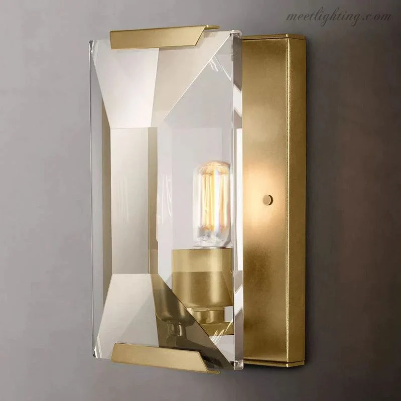 Kristallen Wandlamp met Facetglas voor Woonkamer Slaapkamer Gang Elegante Sfeervolle Verlichtingsoplossing | Sansoti