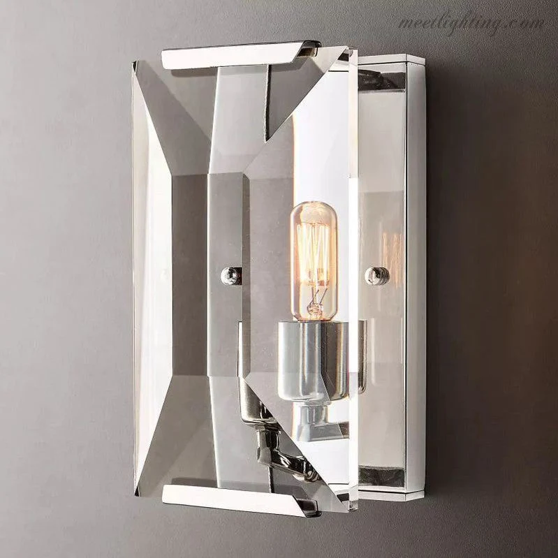 Kristallen Wandlamp met Facetglas voor Woonkamer Slaapkamer Gang Elegante Sfeervolle Verlichtingsoplossing | Sansoti