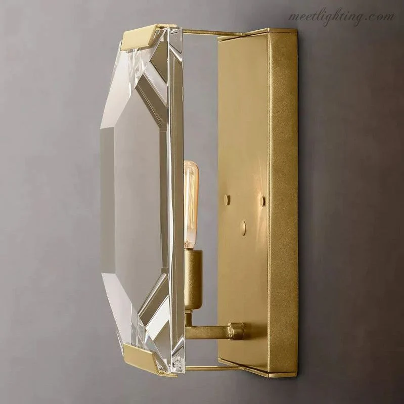 Kristallen Wandlamp met Facetglas voor Woonkamer Slaapkamer Gang Elegante Sfeervolle Verlichtingsoplossing | Sansoti