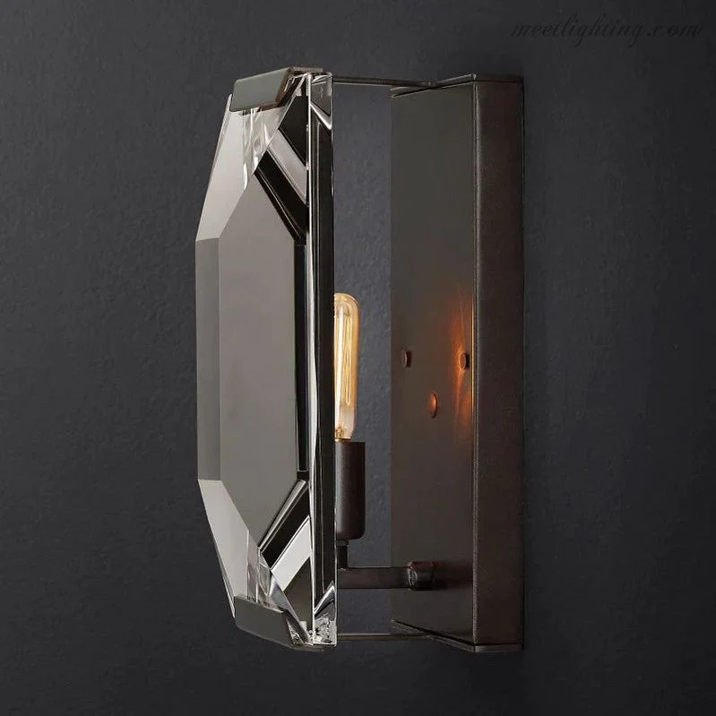 Kristallen Wandlamp met Facetglas voor Woonkamer Slaapkamer Gang Elegante Sfeervolle Verlichtingsoplossing | Sansoti