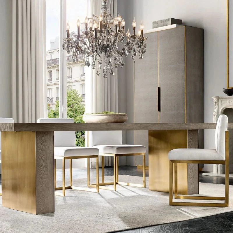 Kristallen Kroonluchter Rond 70cm met 12 Lichtpunten Rococo Stijl Messing Frame voor Eetkamer en Salon | Sansoti