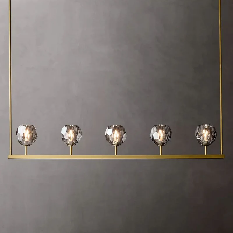 Kristallen Kroonluchter met Messing Frame en LED Verlichting voor Eetkamer Woonkamer Entree Plafondlamp | Sansoti