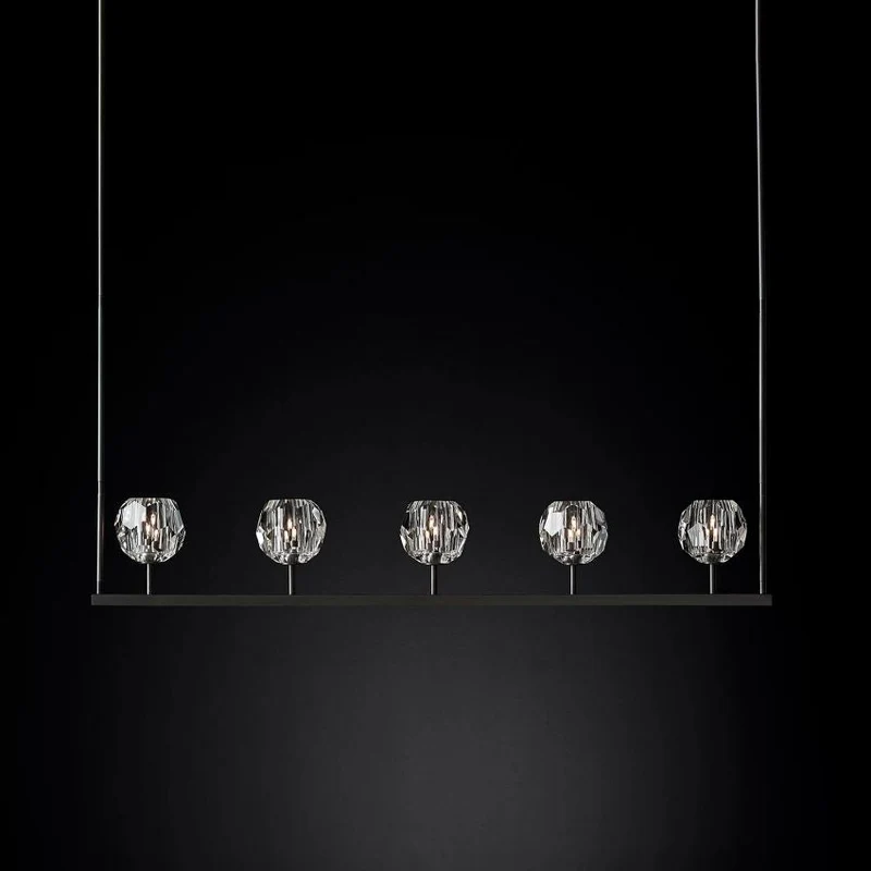 Kristallen Kroonluchter met Messing Frame en LED Verlichting voor Eetkamer Woonkamer Entree Plafondlamp | Sansoti