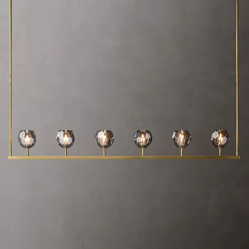 Kristallen Kroonluchter met Messing Frame en LED Verlichting voor Eetkamer Woonkamer Entree Plafondlamp | Sansoti