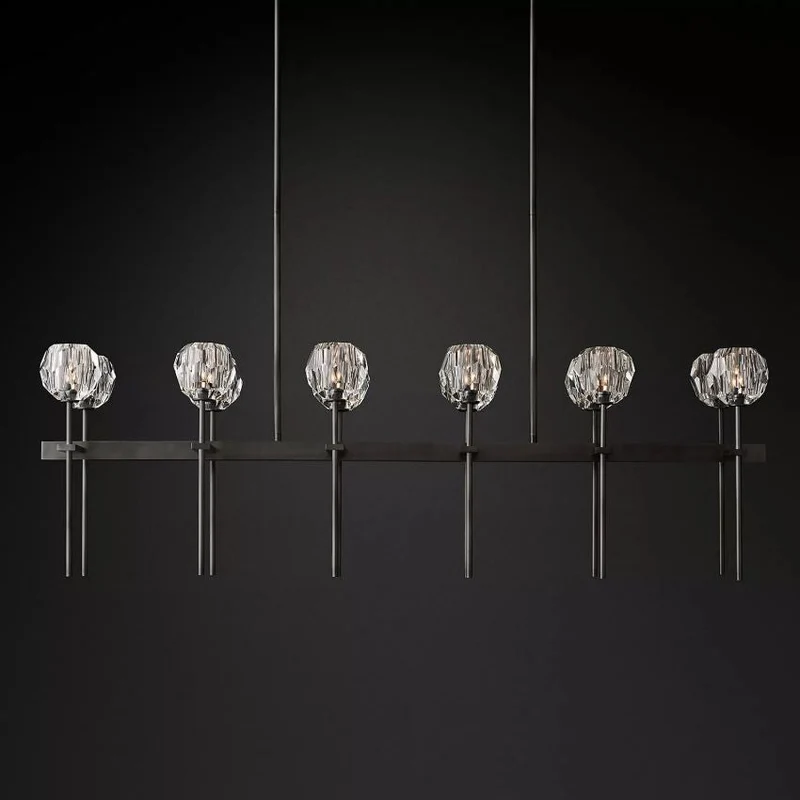 Kristallen Kroonluchter met Messing Frame en LED Verlichting voor Eetkamer Woonkamer Entree Plafondlamp | Sansoti