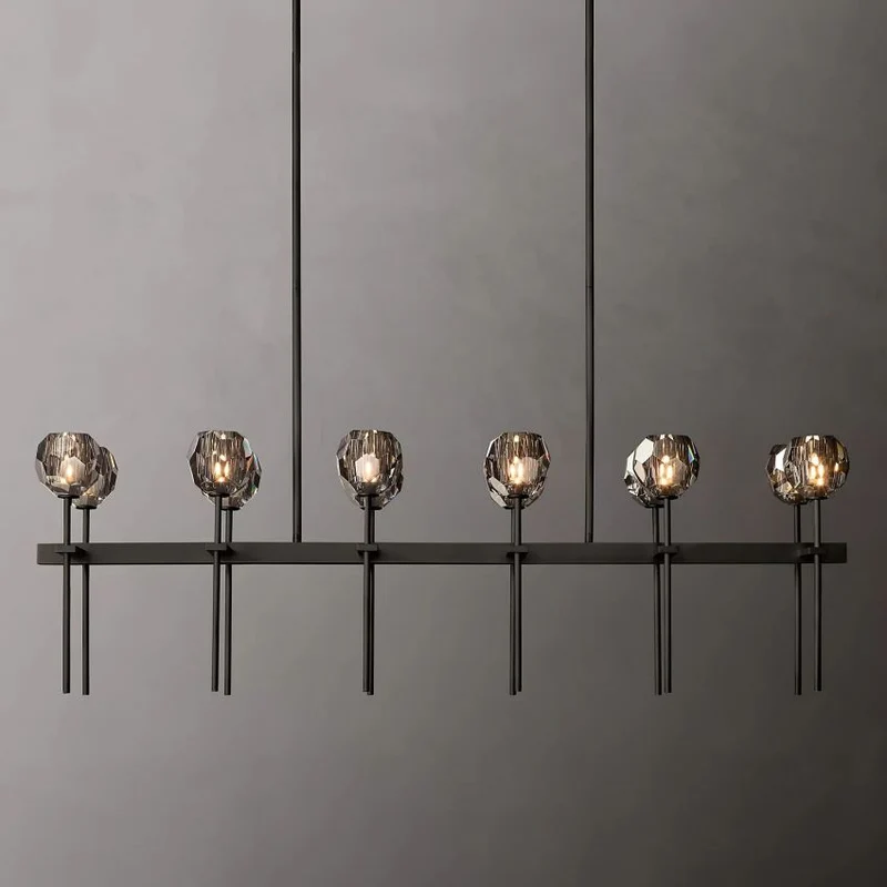 Kristallen Kroonluchter met Messing Frame en LED Verlichting voor Eetkamer Woonkamer Entree Plafondlamp | Sansoti