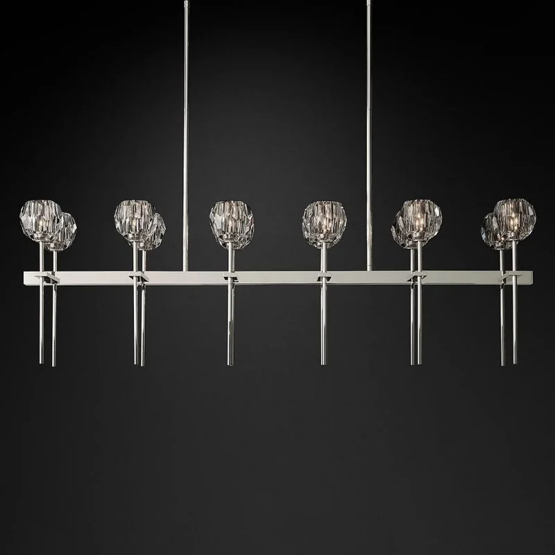 Kristallen Kroonluchter met Messing Frame en LED Verlichting voor Eetkamer Woonkamer Entree Plafondlamp | Sansoti