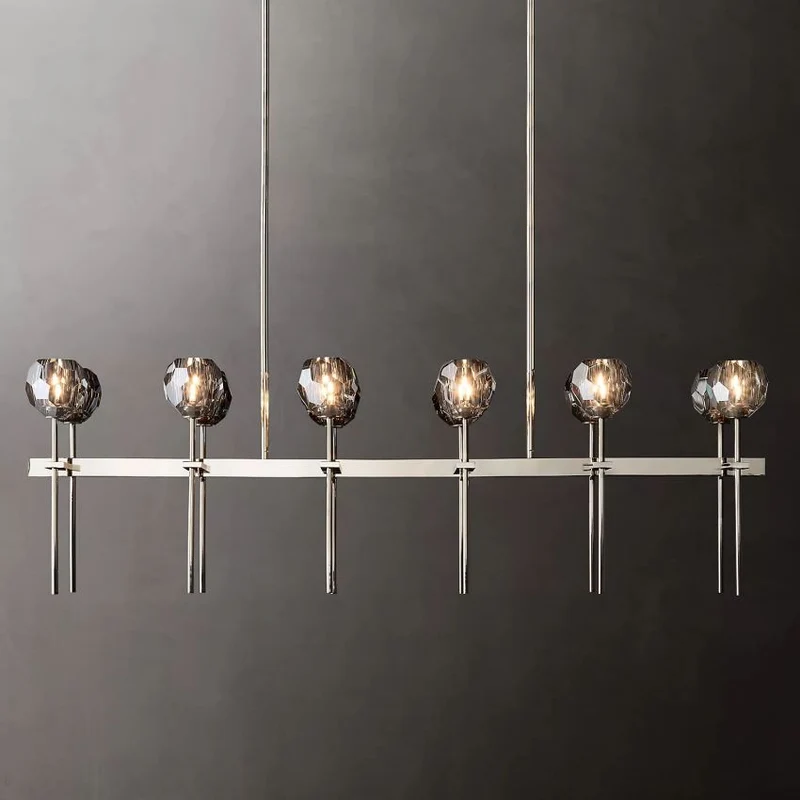 Kristallen Kroonluchter met Messing Frame en LED Verlichting voor Eetkamer Woonkamer Entree Plafondlamp | Sansoti