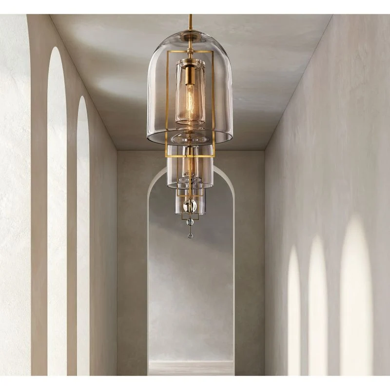 Hanglamp Glas Messing 71-270cm Verstelbaar Eetkamer Woonkamer Slaapkamer Restaurant Verlichtingsarmatuur | Sansoti