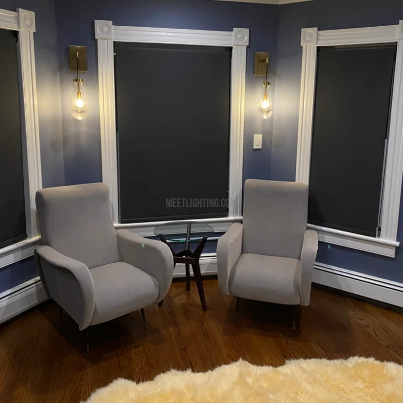 Wandlamp Glazen Druppel Messing Frame Handgeblazen Glas Entree Slaapkamer Eetkamer Verlichtingsarmatuur | Sansoti