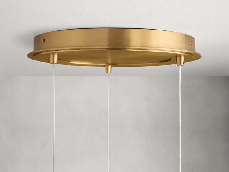Ronde Hanglamp met Glazen Bollen Messing en Craquelé Glas Verstelbaar voor Hoge Ruimtes LED Kroonluchter | Sansoti