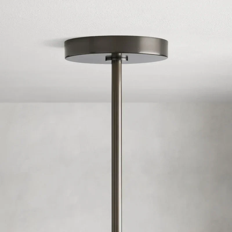 Glazen Bol Kroonluchter Handgeblazen Glas met Belletjeseffect Messing Zwart Nikkel Verstelbaar Hanglampen | Sansoti