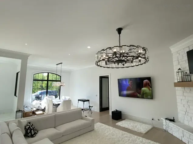 Ronde Kroonluchter met Kristallen Prisma's 78cm Eetkamer Woonkamer Hal Luxe Verlichting 7 Lichtpunten | Sansoti