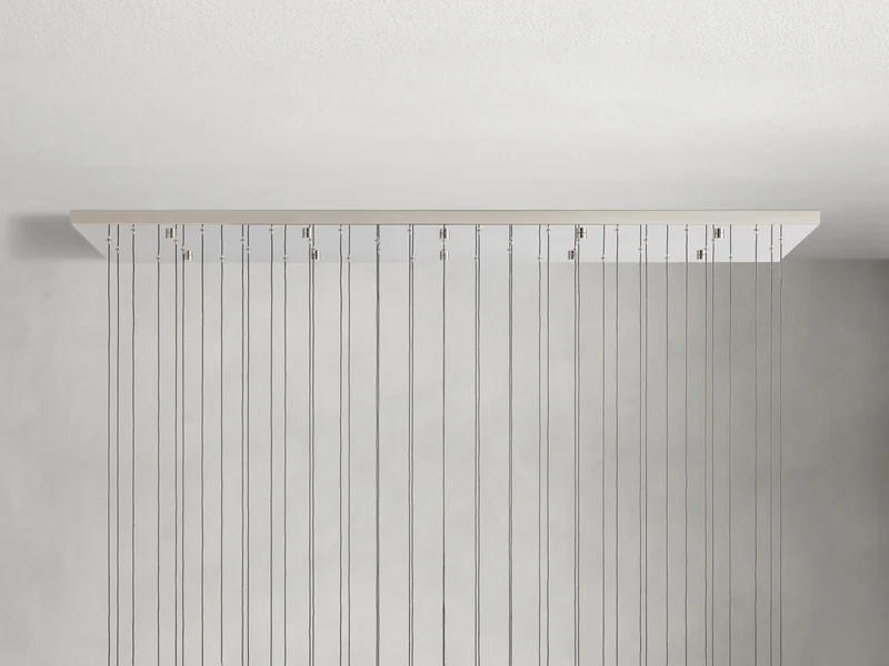 Lineaire Kroonluchter LED Dimbaar Verstelbaar Glas Hanglamp 6 Maten Messing Brons Nikkel Eetkamer Woonkamer | Sansoti
